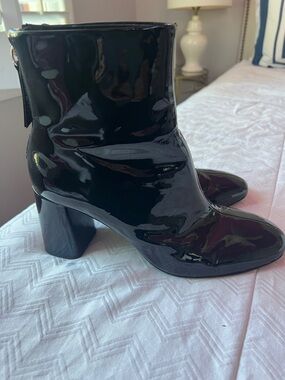 Alice + Olivia Mulberry Patent Leather Ankle Boots